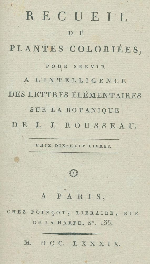 Große Abbildung Nr.1: 139-1483 Rousseau,J.J.: (Botanik)