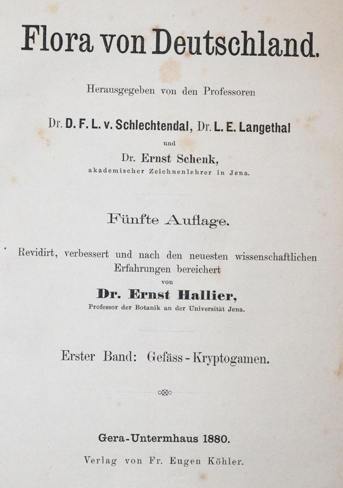 Große Abbildung Nr.1: 139-1488 Schlechtendahl,D.F.L. u. L.E.Langenthal.: (Botanik)