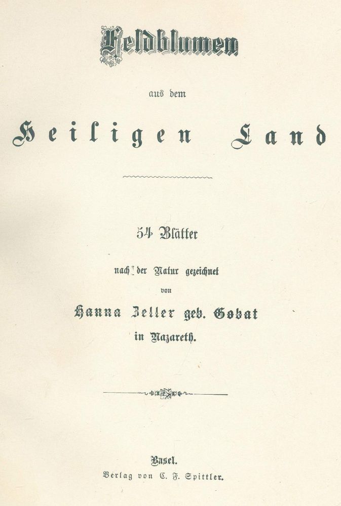 Große Abbildung Nr.3: 139-1503 Zeller,H. (geb. Gobat).: (Botanik)