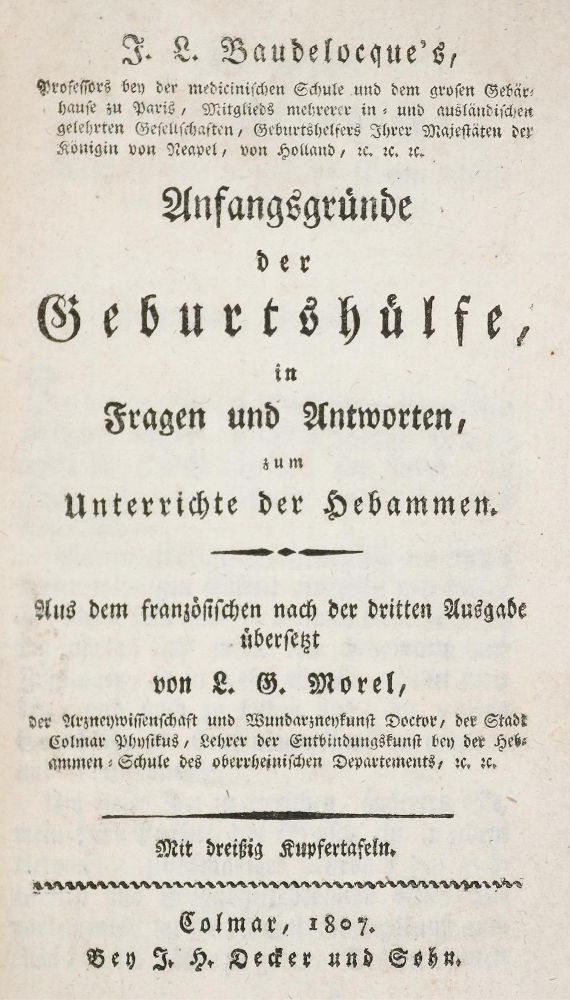 Große Abbildung Nr.2: 139-1513 Baudelocque,J.L.: (Medizin)