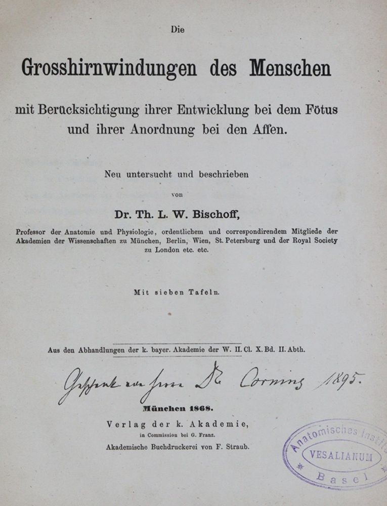 Große Abbildung Nr.1: 139-1514 Bischoff,T.L.W.: (Medizin)
