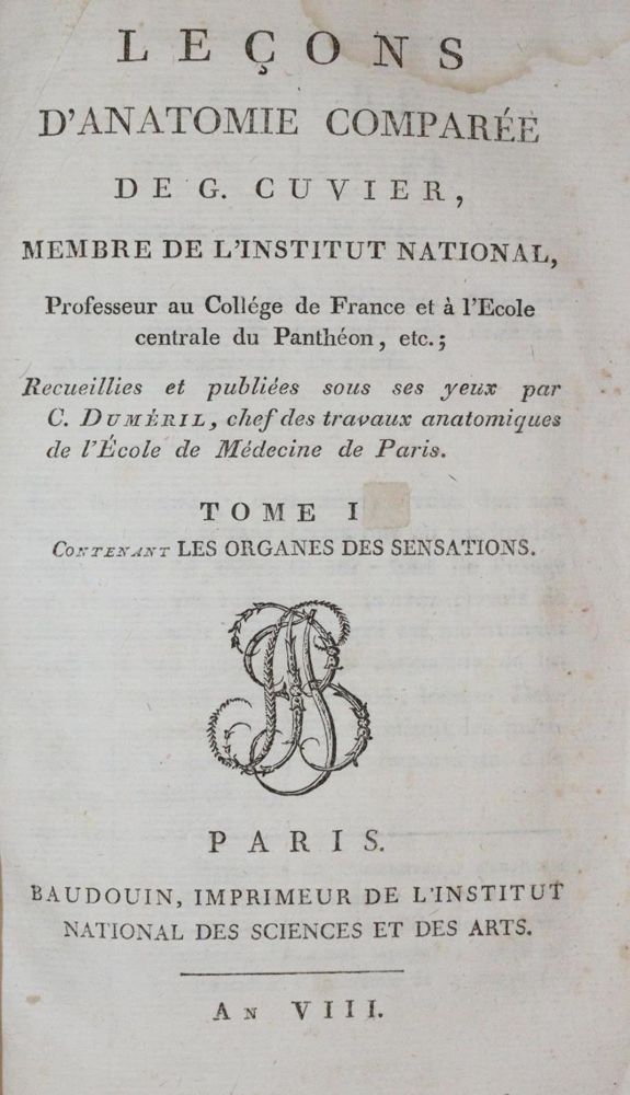 Große Abbildung Nr.1: 139-1518 Cuvier,G.: (Medizin)