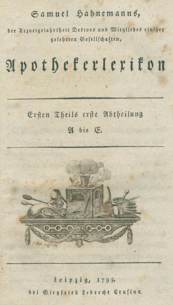 Große Abbildung Nr.1: 139-1532 Hahnemann,S.: (Medizin, Homöopathie)