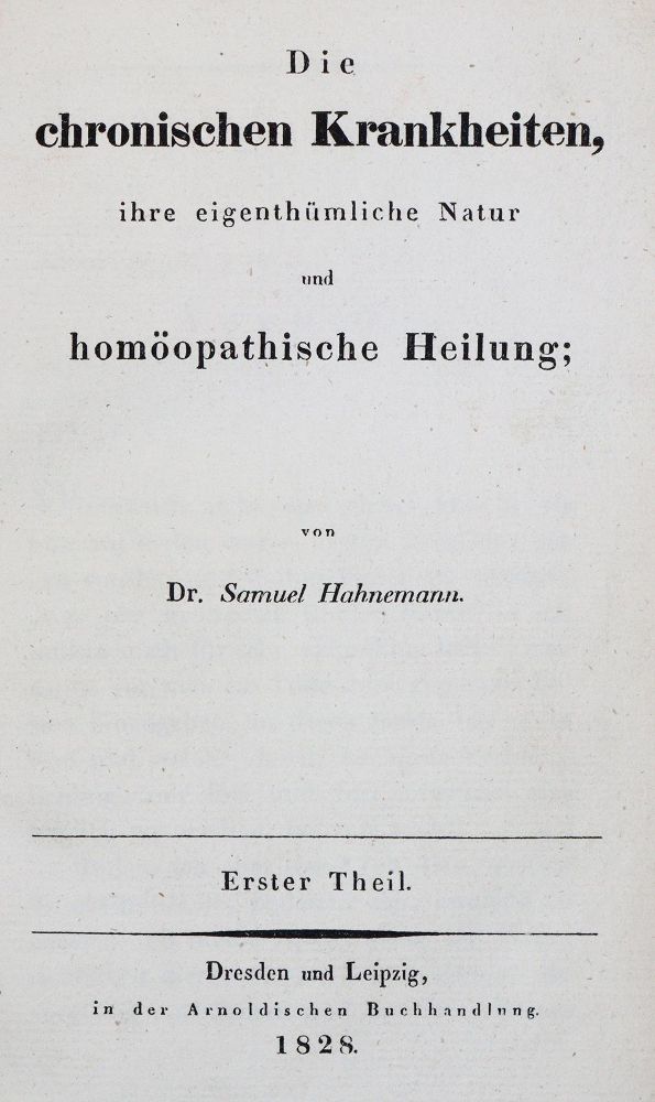 Große Abbildung Nr.1: 139-1533 Hahnemann,S.: (Medizin, Homöopathie)
