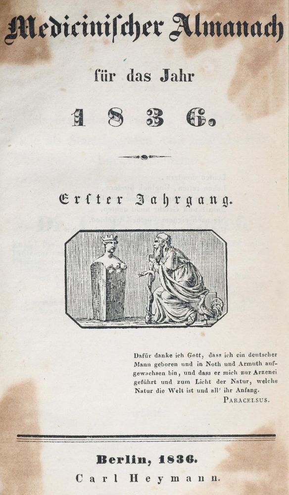 Große Abbildung Nr.1: 139-1544 Medicinischer Almanach: (Medizin)