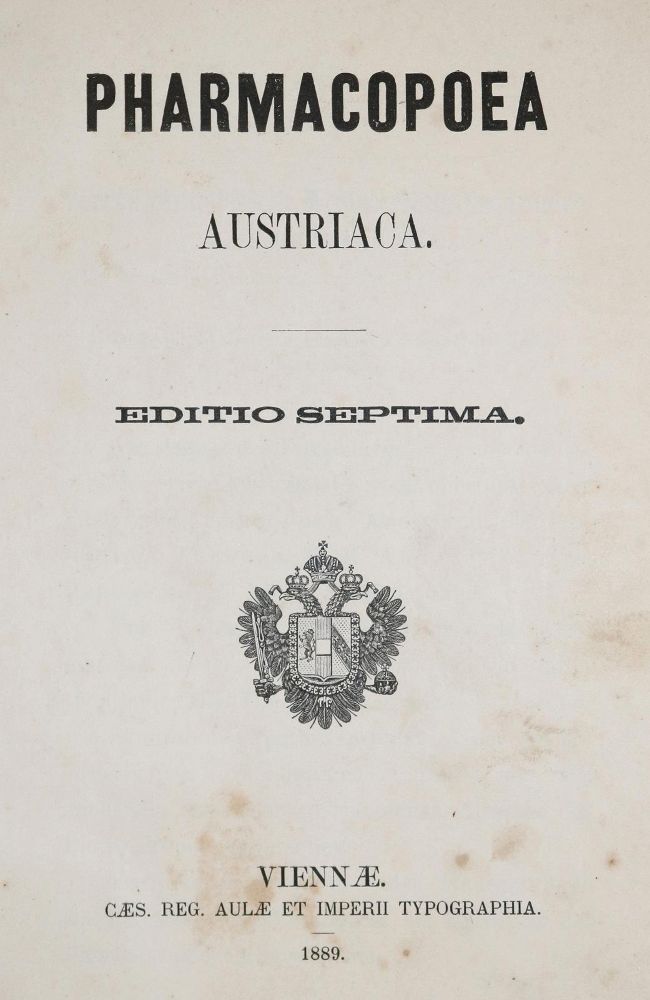 Große Abbildung Nr.2: 139-1559 Pharmacopoea Austriaca.: (Medizin, Pharmazie)