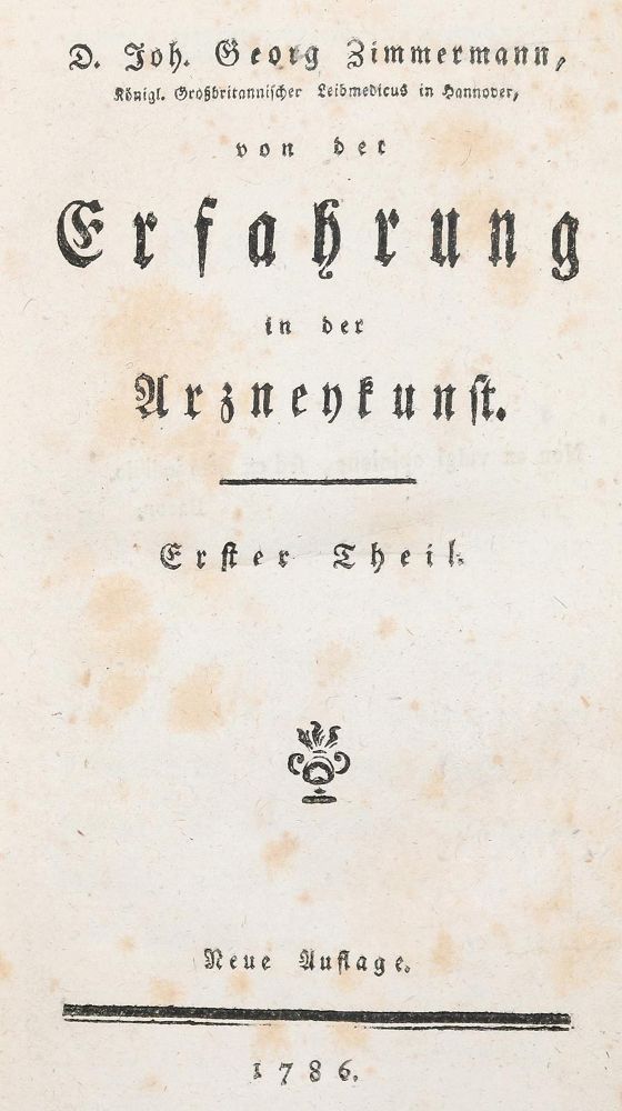 Große Abbildung Nr.2: 139-1563 Zimmermann,J.G.: (Medizin, Pharmazie)