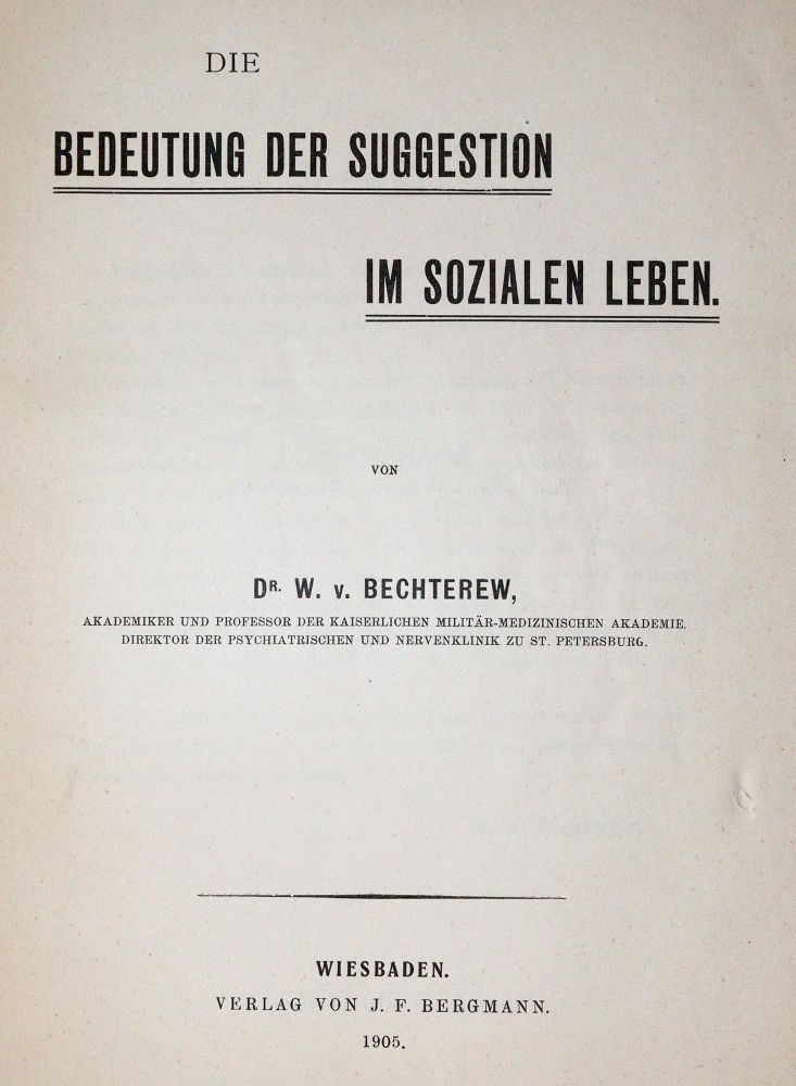 Große Abbildung Nr.1: 139-1565 Bechterew,W.v.: (Medizin, Psychologie)