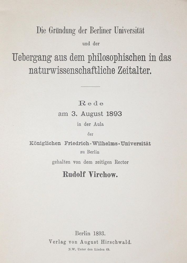 Große Abbildung Nr.1: 139-1587 Virchow,R.: (Medizin)