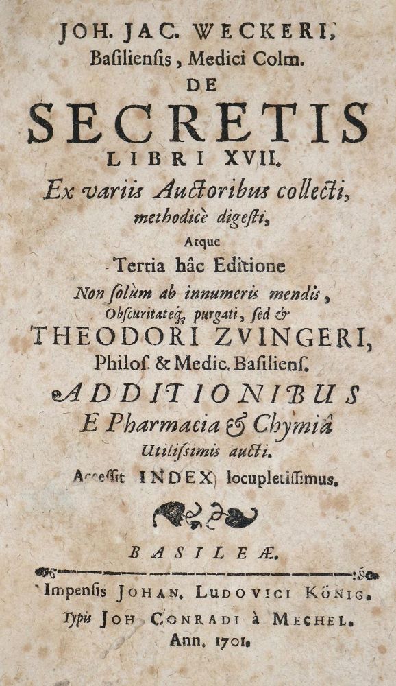 Große Abbildung Nr.1: 139-1589 Wecker,J.J.: (Medizin)