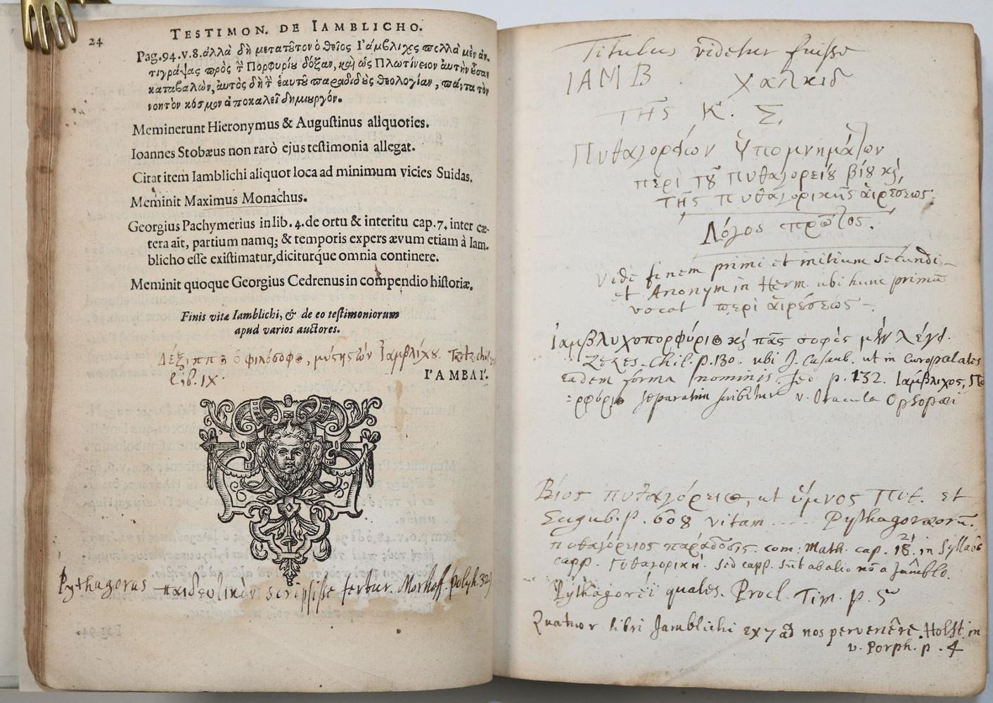 Große Abbildung Nr.2: 139-160 Jamblichus.: (Alte Drucke, Handschriften und Theologie)