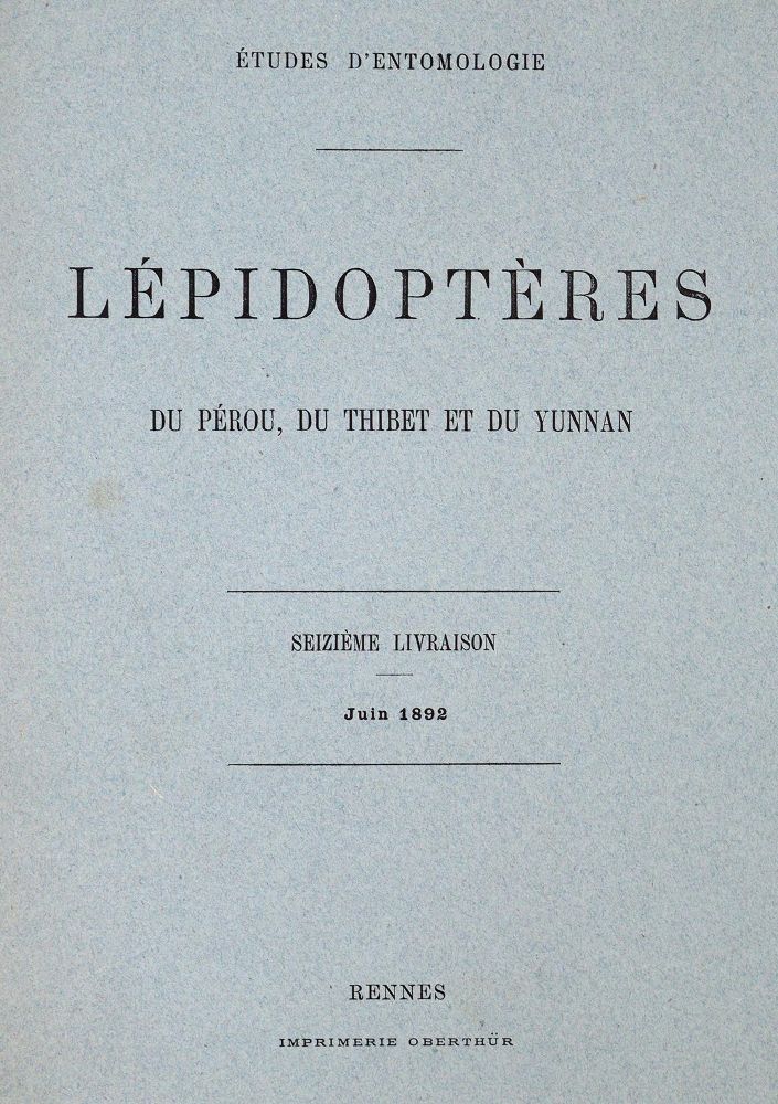 Große Abbildung Nr.1: 139-1622 Oberthür,C.: (Zoologie, Schmetterlinge)