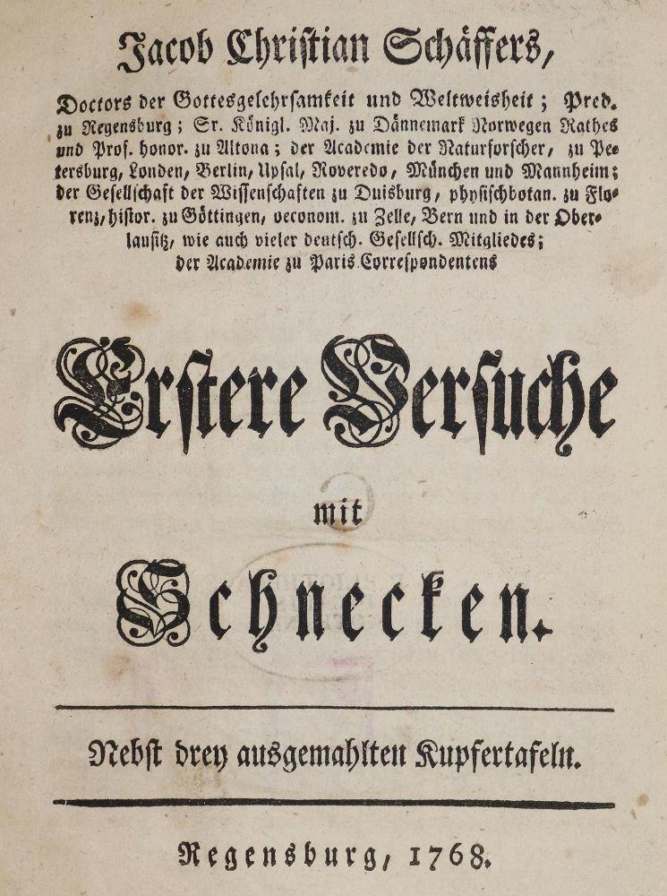 Große Abbildung Nr.2: 139-1624 Schäffer,J.C.: (Zoologie, Schnecken)
