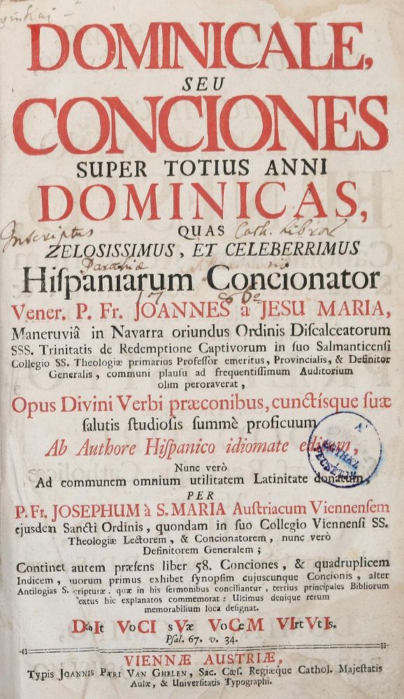 Große Abbildung Nr.2: 139-164 Juan de Jesus Maria.: (Alte Drucke, Handschriften und Theologie)