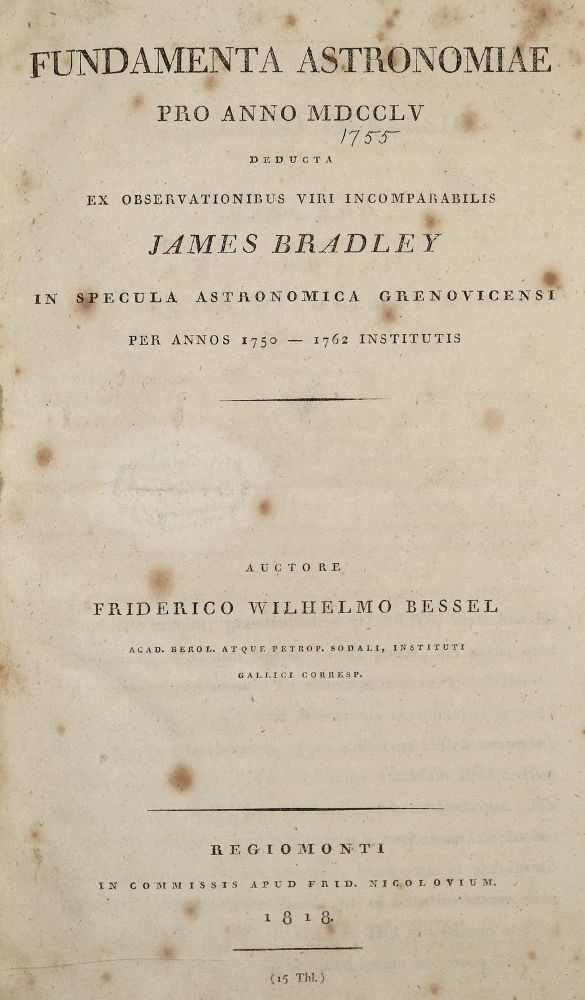 Große Abbildung Nr.1: 139-1643 Besel,F.W.: (Verschiedene Gebiete - Varia, Astronomie)