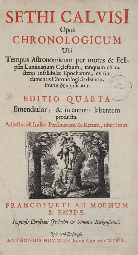 Große Abbildung Nr.1: 139-1645 Calvisius (Kallwitz),S.: (Verschiedene Gebiete - Varia, Astronomie)