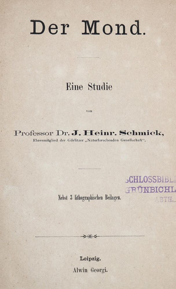 Große Abbildung Nr.2: 139-1653 Schmick,J.H.: (Verschiedene Gebiete - Varia, Astronomie)