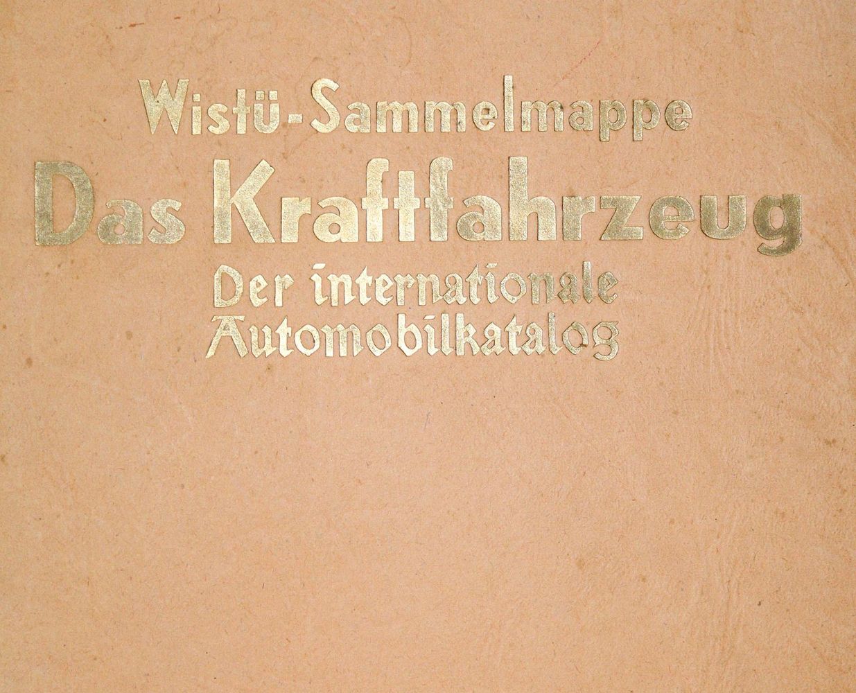 Große Abbildung Nr.2: 139-1661 Wistü-Sammelmappe.: (Verschiedene Gebiete - Varia, Auto)
