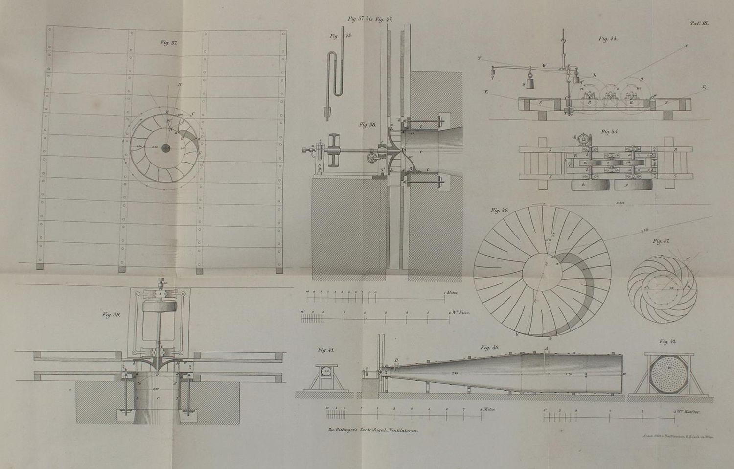 Große Abbildung Nr.1: 139-1666 Rittinger,P.: (Verschiedene Gebiete - Varia, Bergbau, Ventilatoren)