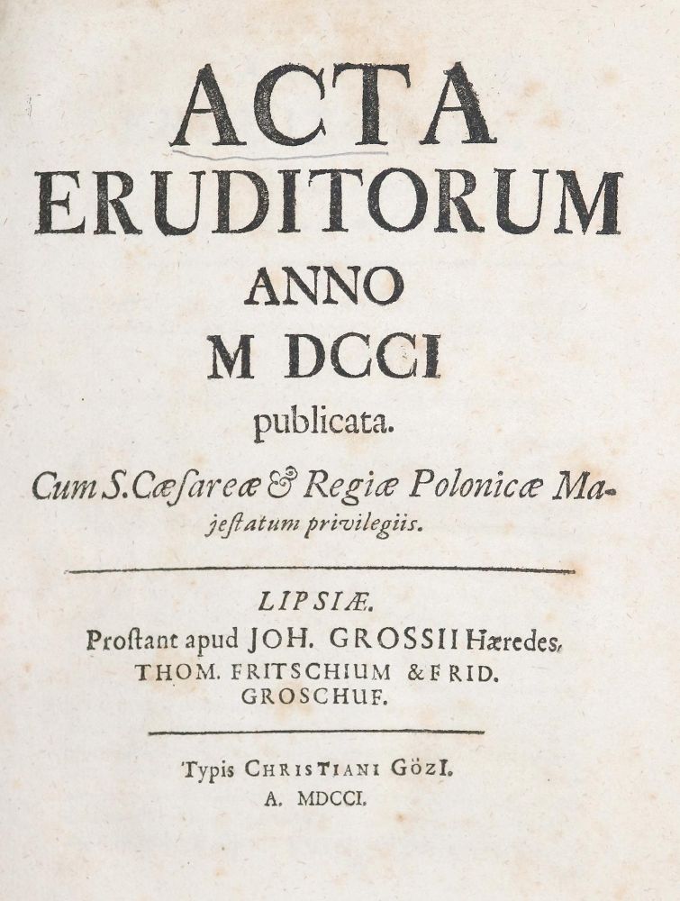 Große Abbildung Nr.1: 139-1667 Bernoulli,J.: (Verschiedene Gebiete - Varia)