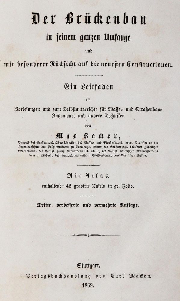 Große Abbildung Nr.2: 139-1672 Becker,M.: (Verschiedene Gebiete - Varia, Brückenbau)