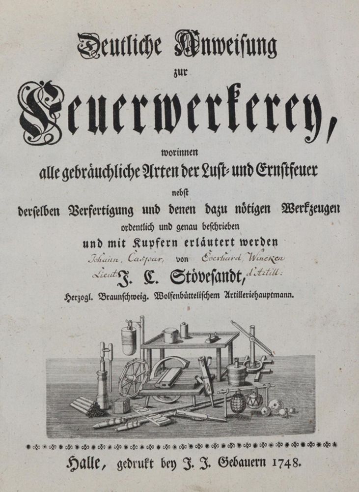 Große Abbildung Nr.1: 139-1688 Stövesandt,J.C.: (Verschiedene Gebiete - Varia, Feuerwerk)