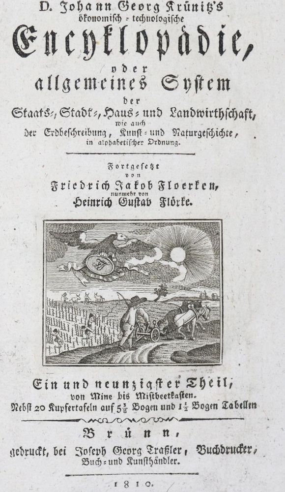 Große Abbildung Nr.1: 139-1693 Krünitz,J.G.: (Verschiedene Gebiete - Varia, Geologie - Mineralogie u. Paläontologie)