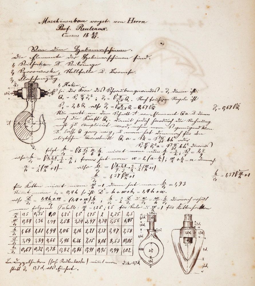 Große Abbildung Nr.1: 139-1704 Maschinenbau.: (Verschiedene Gebiete - Varia, Handschriften)
