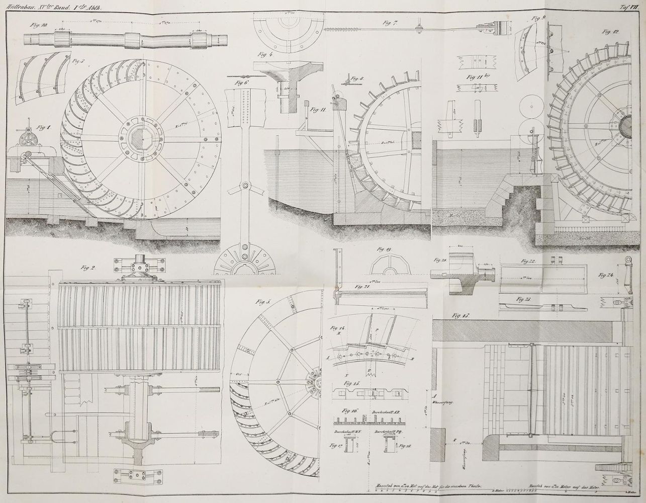 Große Abbildung Nr.1: 139-1708 Hüttenbau und Hüttenmaschinenbau.: (Verschiedene Gebiete - Varia)