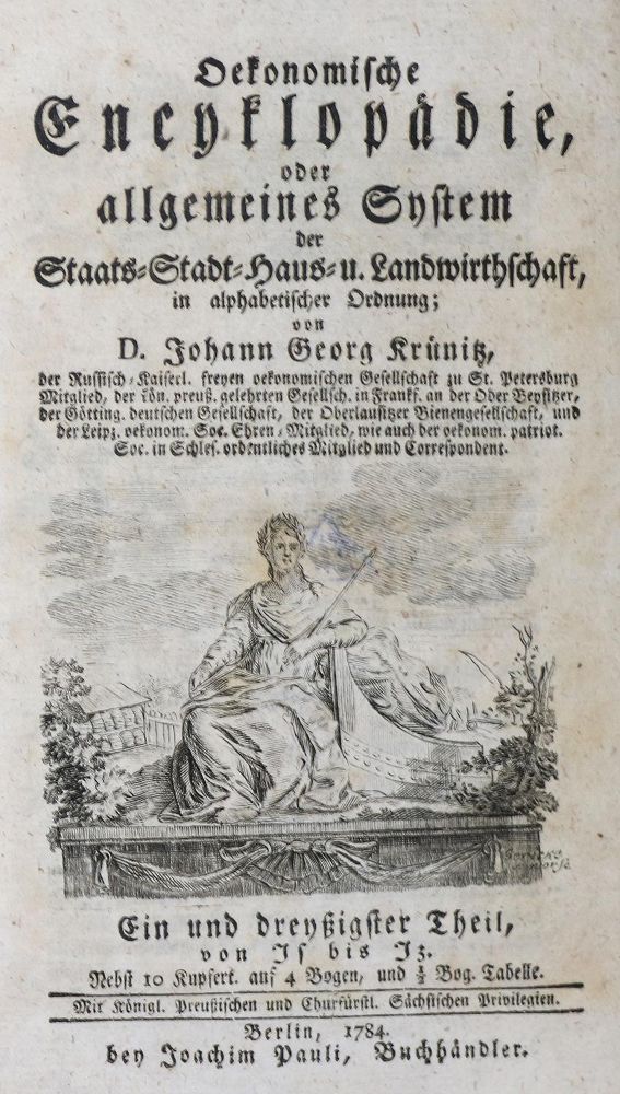 Große Abbildung Nr.1: 139-1714 Krünitz,J.G.: (Verschiedene Länder - Geschichte)