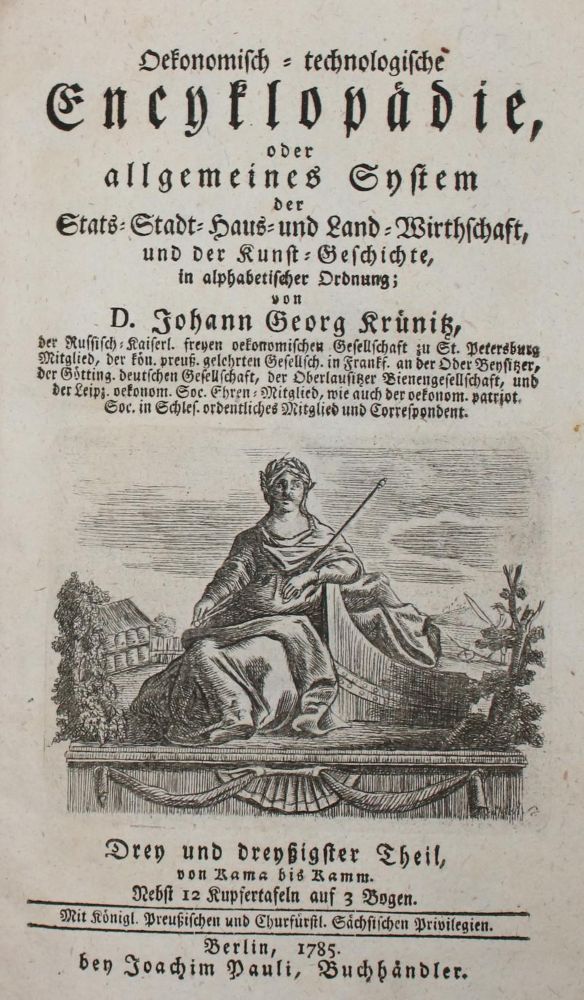 Große Abbildung Nr.1: 139-1716 Krünitz,J.G.: (Verschiedene Länder - Geschichte)