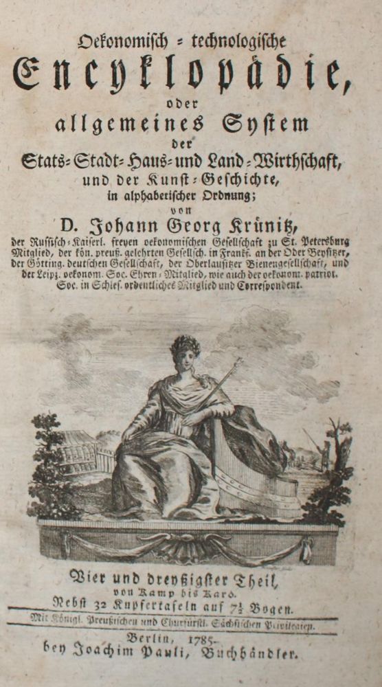 Große Abbildung Nr.1: 139-1717 Krünitz,J.G.: (Verschiedene Länder - Geschichte)
