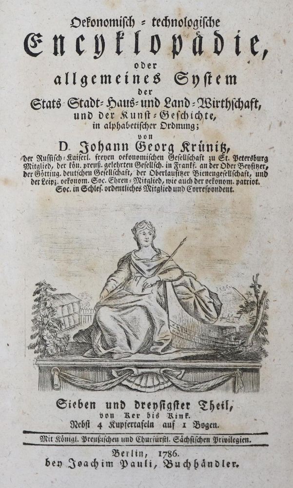 Große Abbildung Nr.1: 139-1718 Krünitz,J.G.: (Verschiedene Länder - Geschichte)