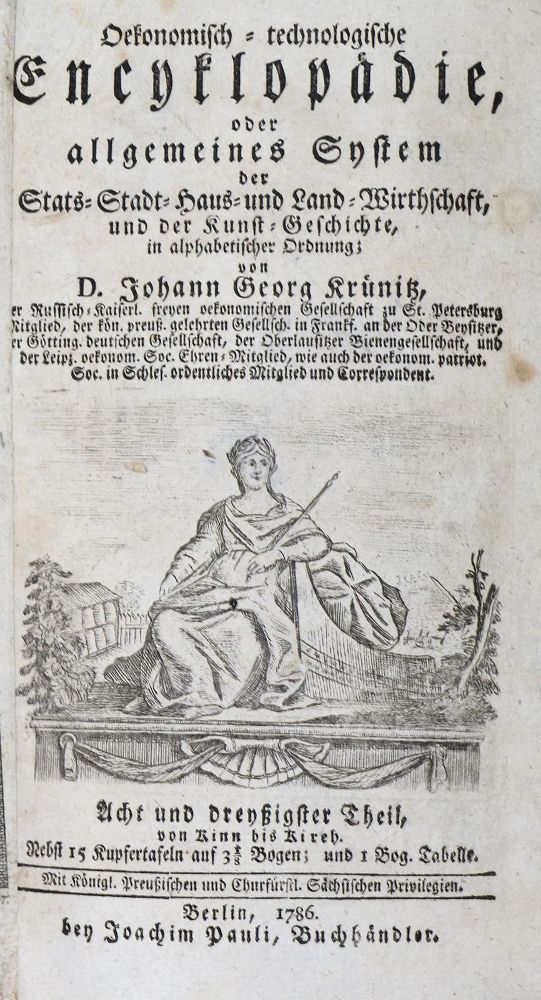 Große Abbildung Nr.1: 139-1719 Krünitz,J.G.: (Verschiedene Länder - Geschichte)