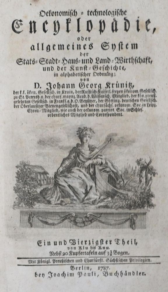 Große Abbildung Nr.1: 139-1720 Krünitz,J.G.: (Verschiedene Länder - Geschichte)