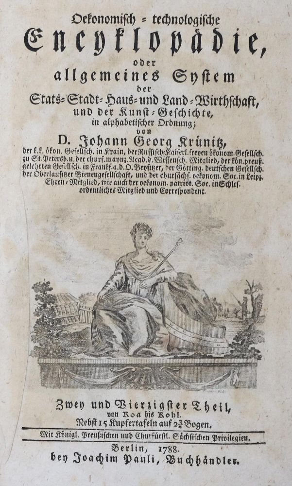Große Abbildung Nr.1: 139-1721 Krünitz,J.G.: (Verschiedene Länder - Geschichte)