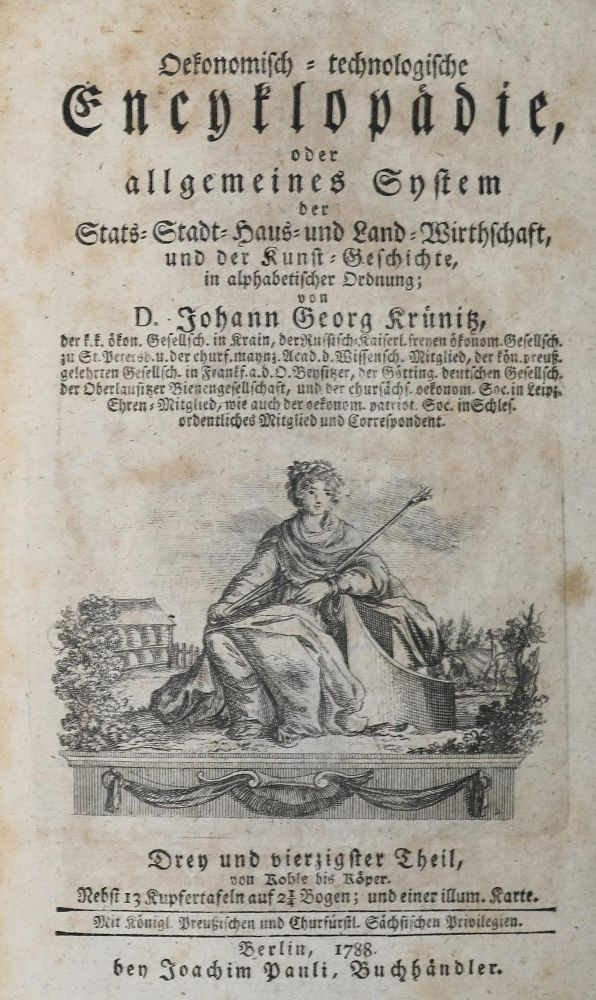 Große Abbildung Nr.1: 139-1722 Krünitz,J.G.: (Verschiedene Länder - Geschichte)