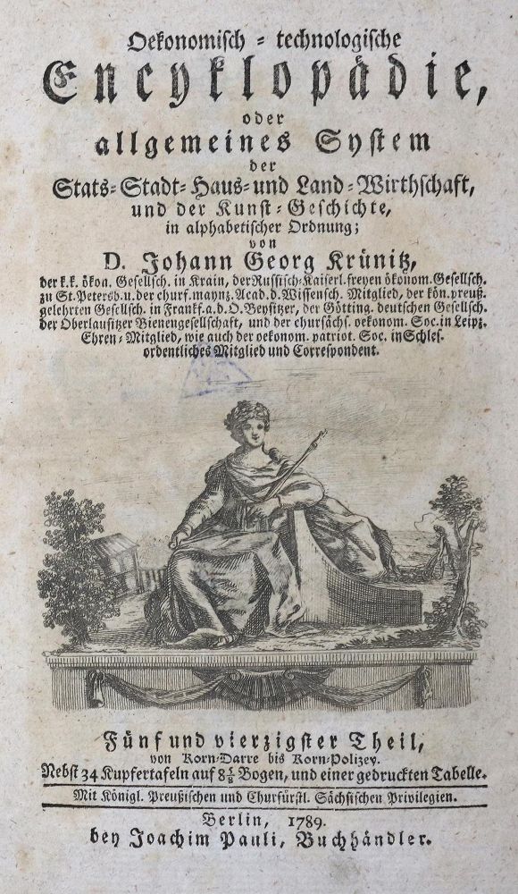 Große Abbildung Nr.1: 139-1724 Krünitz,J.G.: (Verschiedene Länder - Geschichte)