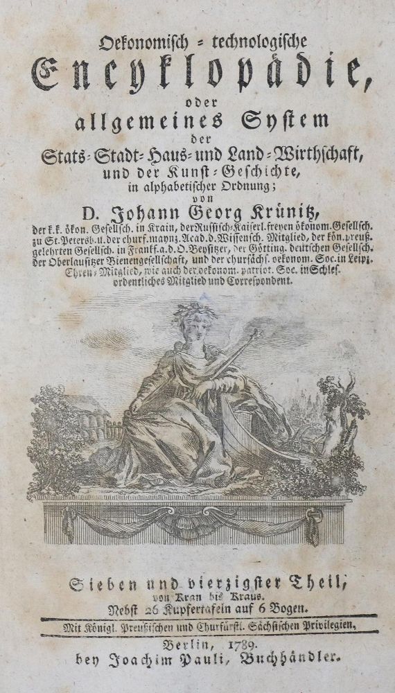 Große Abbildung Nr.1: 139-1726 Krünitz,J.G.: (Verschiedene Länder - Geschichte)