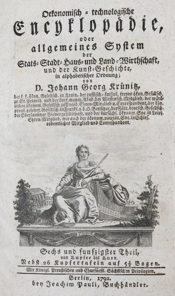 Große Abbildung Nr.1: 139-1735 Krünitz,J.G.: (Verschiedene Länder - Geschichte)