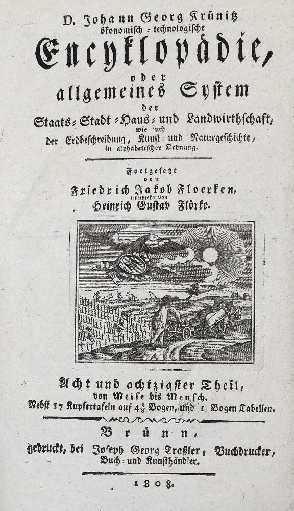 Große Abbildung Nr.1: 139-1739 Krünitz,J.G.: (Verschiedene Gebiete - Varia)