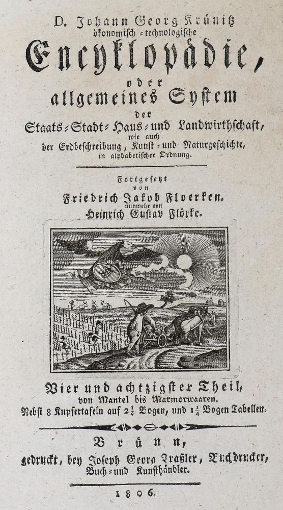 Große Abbildung Nr.1: 139-1746 Krünitz,J.G.: (Verschiedene Gebiete - Varia, Manufakturen und Fabriken)