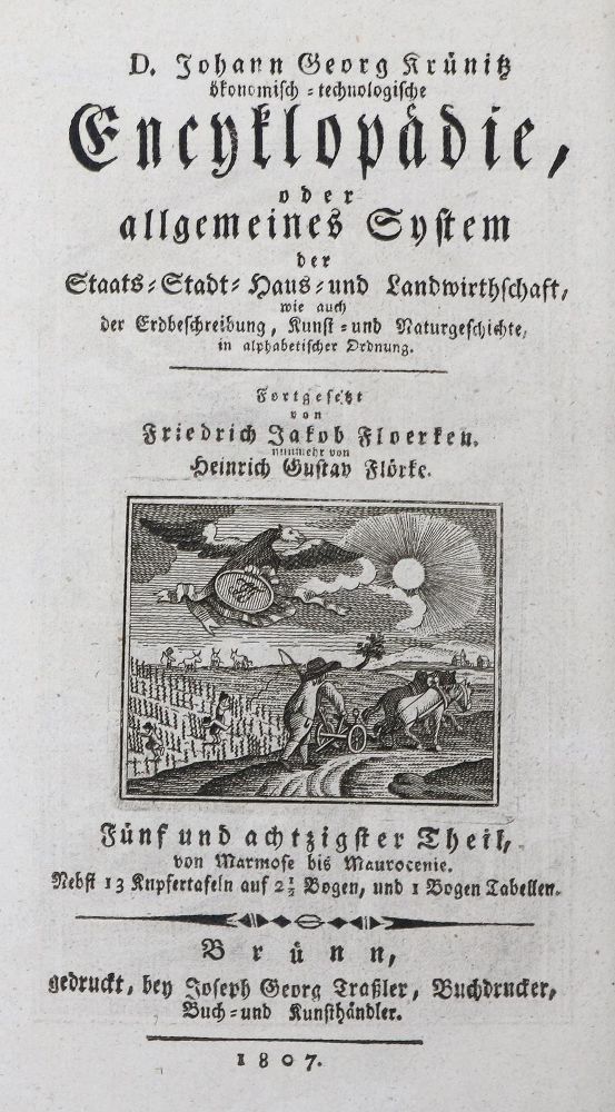Große Abbildung Nr.1: 139-1749 Krünitz,J.G.: (Verschiedene Gebiete - Varia, Maschinenbau)