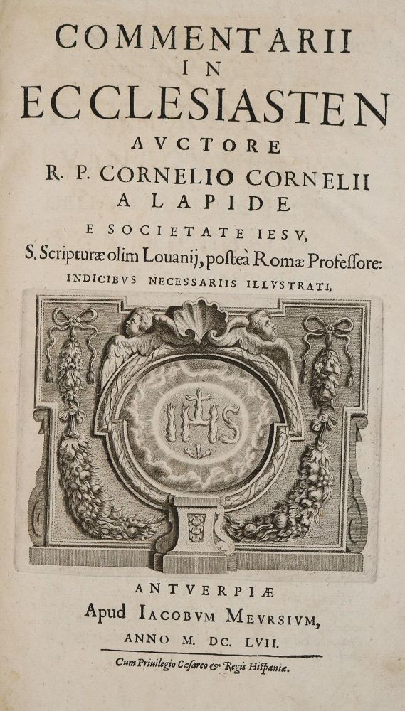 Große Abbildung Nr.1: 139-178 Lapide,C.: (Alte Drucke, Handschriften und Theologie)