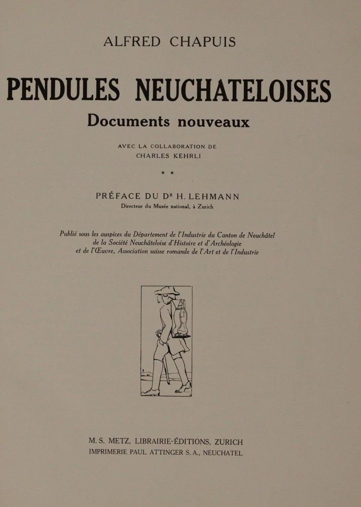 Große Abbildung Nr.1: 139-1811 Chapuis,A.: (Verschiedene Gebiete - Varia, Uhren)