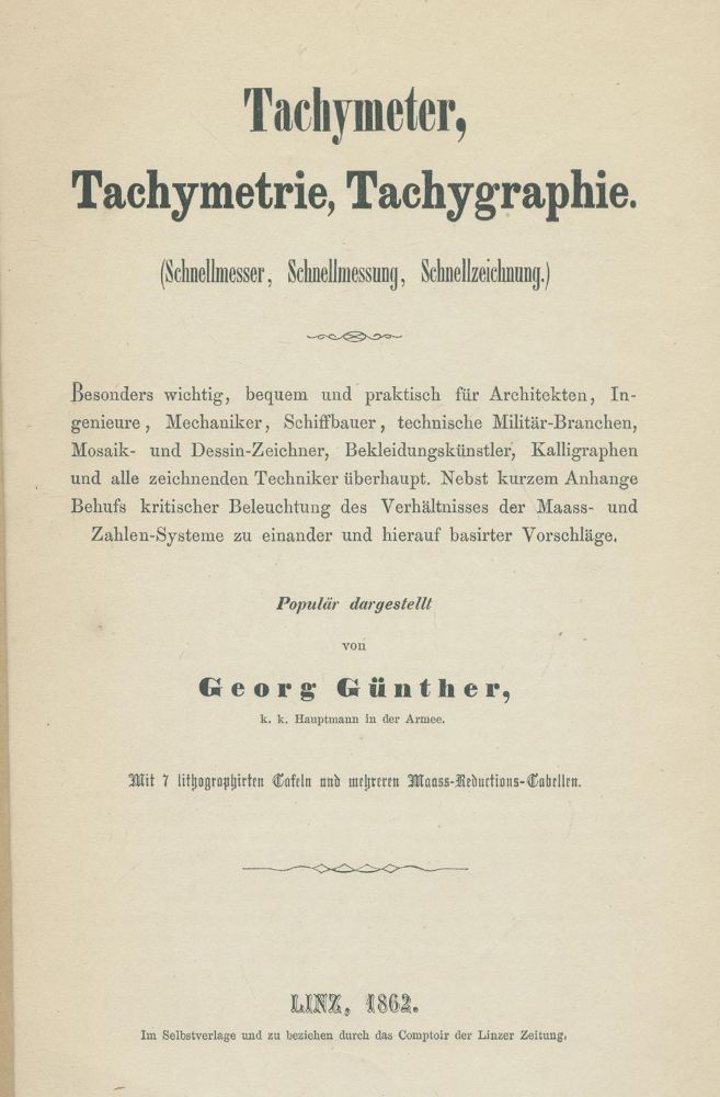 Große Abbildung Nr.1: 139-1815 Günther,G.: (Verschiedene Gebiete - Varia, Vermessungswesen)
