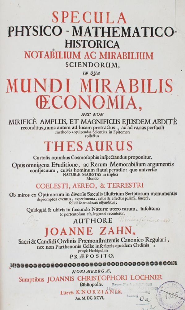 Große Abbildung Nr.1: 139-1825 Zahn,J.: (Verschiedene Gebiete - Varia)