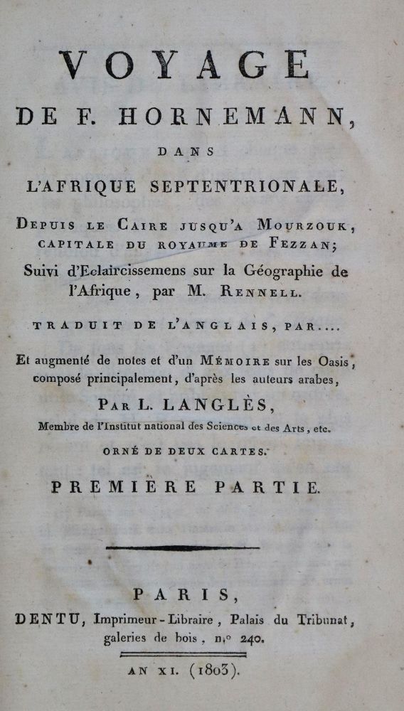 Große Abbildung Nr.2: 139-1831 Hornemann,F.: (Afrika)