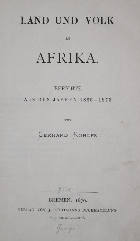 Große Abbildung Nr.1: 139-1838 Rohlfs,G.: (Afrika)
