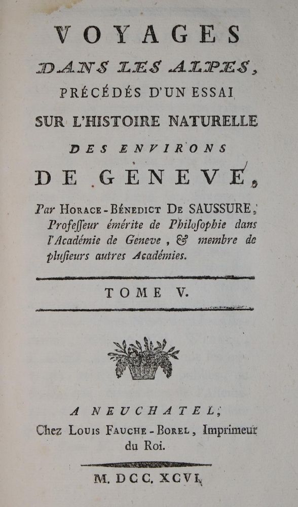 Große Abbildung Nr.2: 139-1839 Saussure,H.B.de.: (Alpen und Alpinismus)